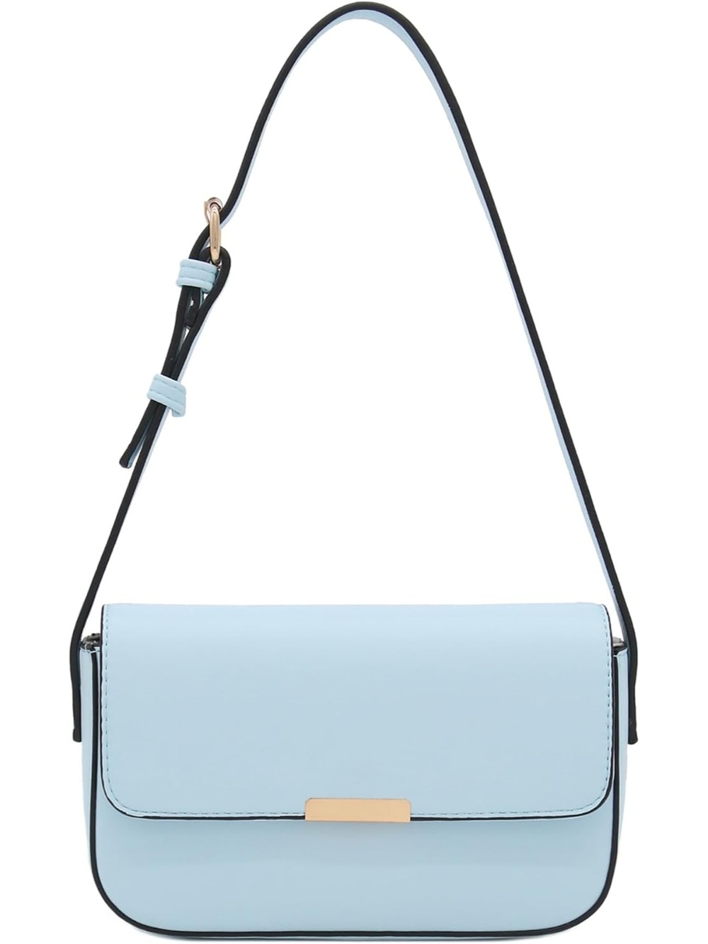 ใฝ๏ธ Women's Pastel Blue Mini Rectangular Flap Purse Underarm Shoulder Bag